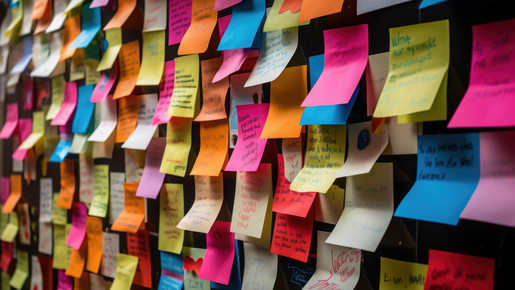 bunte Zettel für Aushang