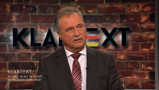 Claus Weselsky im Studio bei Servus TV